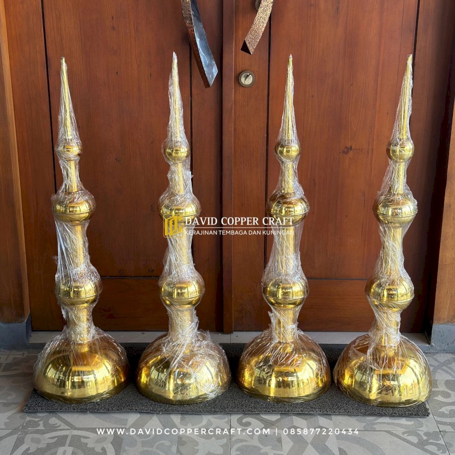 Produk David Copper Craft Mahkota Kubah Masjid Kuningan Handmade Karya David Copper Craft