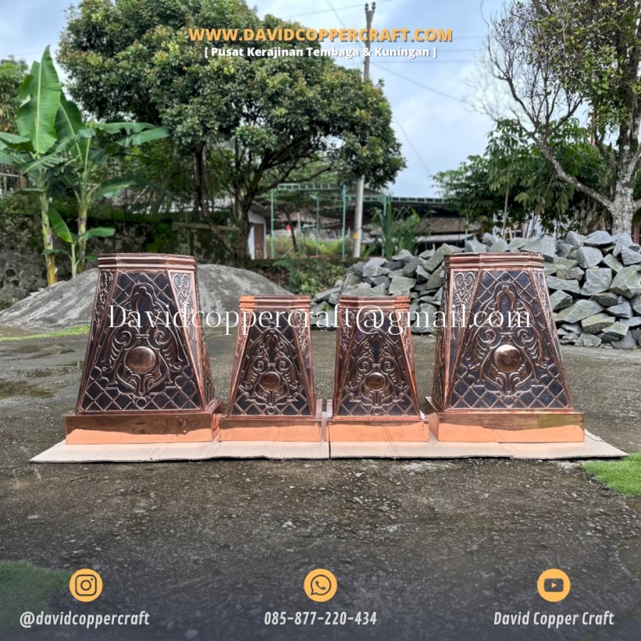 Produk David Copper Craft Sabuk Tiang atau Ompak Masjid Bahan Tembaga